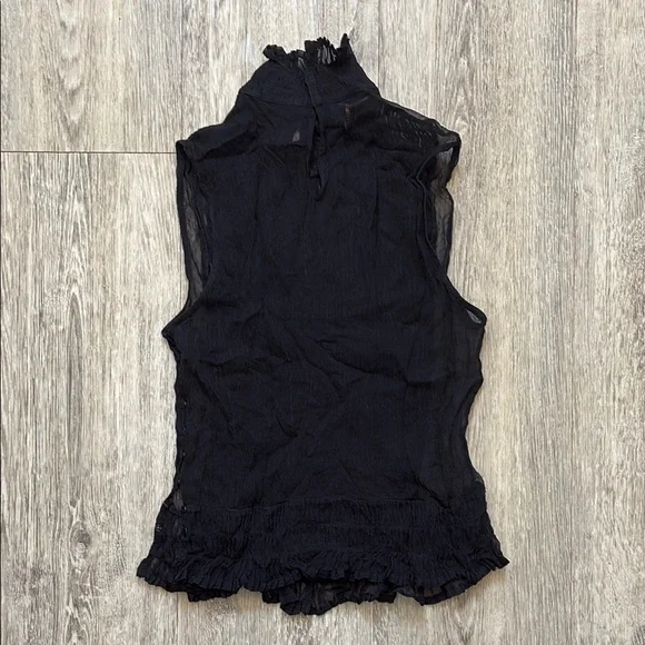 Black Ruffled Blouse - Picture 3 of 4